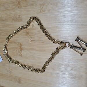 BaubleBar Gold Letter M Necklace NWT